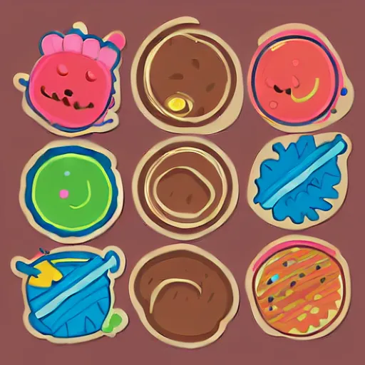 Image similar to a cute cookie, sticker, colorful, illustration, highly detailed, smooth and clean vector curves, no jagged lines, vector art, smooth