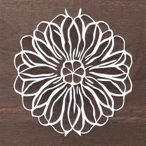 segmented 2d laser cut flower template, flower.svg | Stable Diffusion