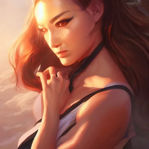 Image similar to a portrait of a character in a scenic environment by Artgerm