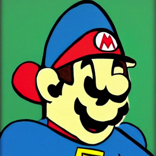 Prompt: super mario by pablo picasso