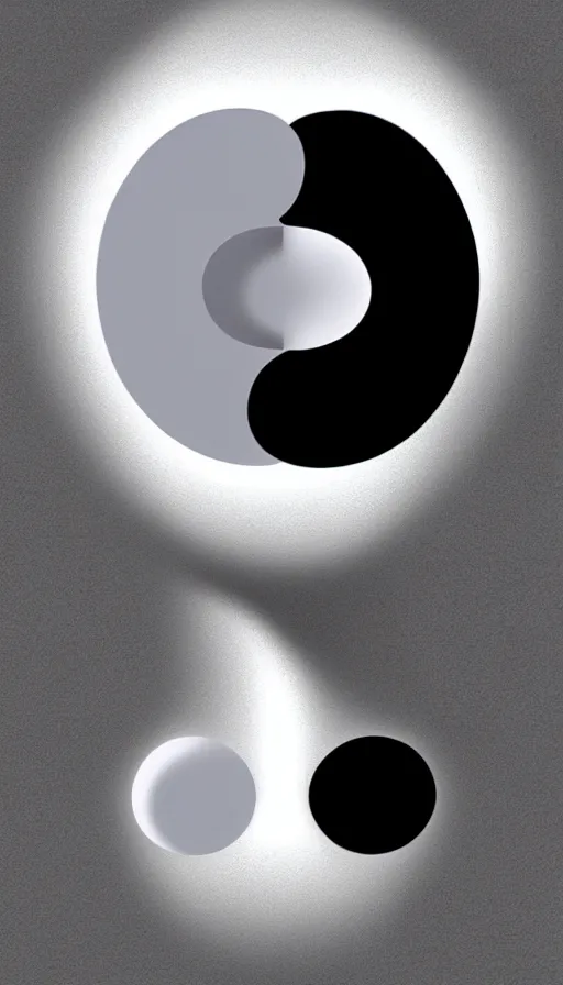 Image similar to Abstract representation of ying Yang concept, by Pixar Concept Artists