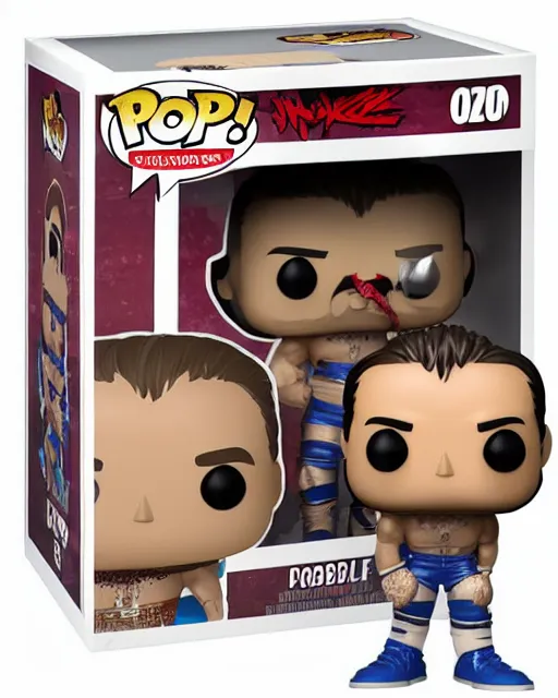 Image similar to wrestler Funko Pop. Photographic, photography