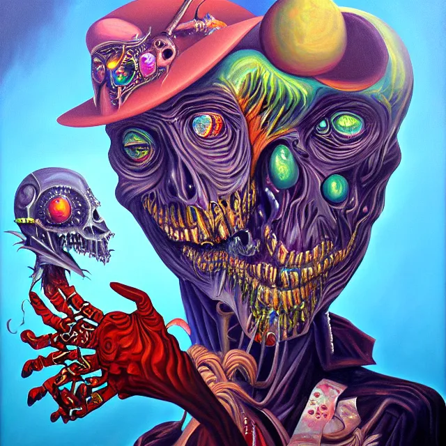 Image similar to an oil on canvas portrait painting of the carnival of nightmares, polycount, surrealism, surrealist, cosmic horror, high detail