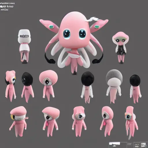 Prompt: hyper detailed 3d render “squid game characters as plush toys” kawaii, highly detailed, 8k, portrait