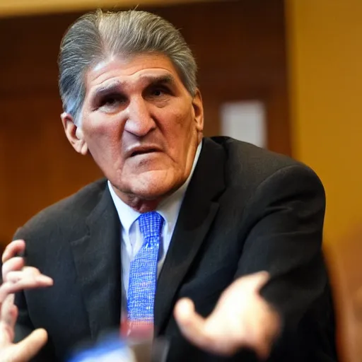 Image similar to joe manchin with a troll face