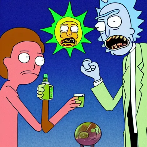 Prompt: portrait of summer, rick and morty forever and forever a hundred years! g