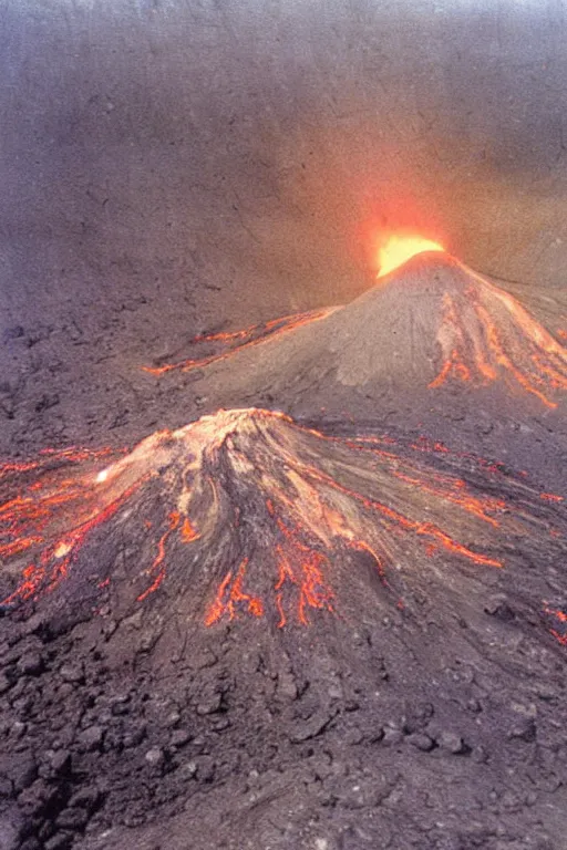 Image similar to last cinematic photograph volcano erupted found photograph