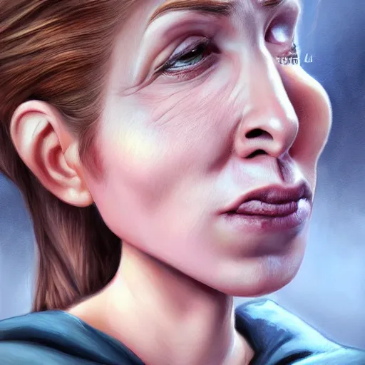 Image similar to teteaclaquestv from youtube caricature, artgem, digital painting, color painting, hyperrealistic, concept art, oil painting, masterpiece, concept art, trending on deviantart, realistic and detailed face, highly detailed, high quality, 8 k, soft lighting, fancy colors, fantasy, cinematic, high coherence