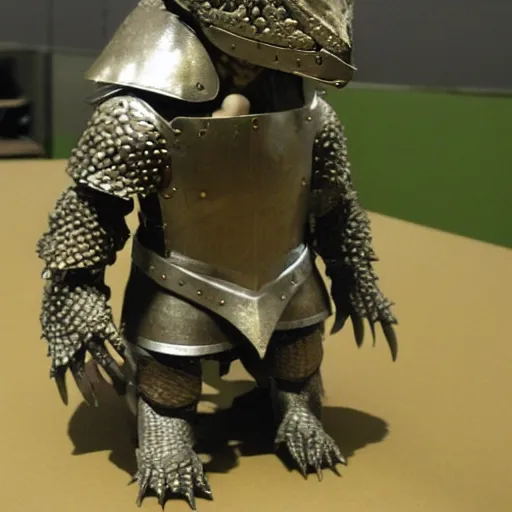 Prompt: A Set Of Armor That Looks Like A Lizard