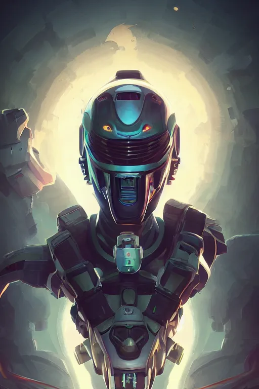 Image similar to epic mask helmet robot ninja portrait stylized as fornite style game design fanart by concept artist gervasio canda, behance hd by jesper ejsing, by rhads, makoto shinkai and lois van baarle, ilya kuvshinov, rossdraws global illumination radiating a glowing aura global illumination ray tracing hdr render in unreal engine 5