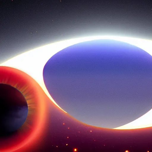 Prompt: hexagon sun shields floating in space, earth in foreground, unreal engine, digital art, solar eclipse, seen from earth