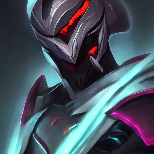 Image similar to void zed, league of legends, trending on artstation, portrait