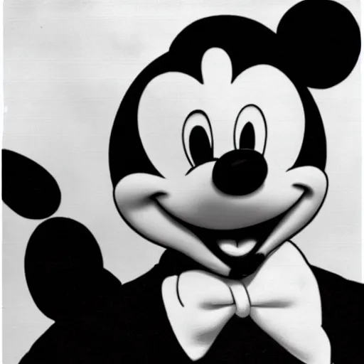 Prompt: walt disney dressed as mickey mouse