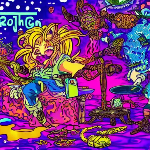 Image similar to Chronotrigger Zeal, psychedelic