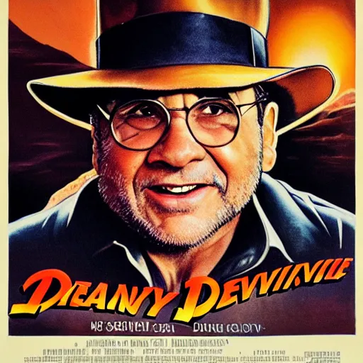 Image similar to danny devito as indiana jones original movie poster