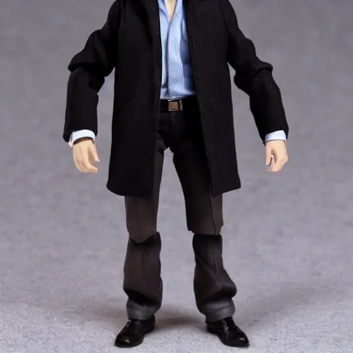 Image similar to black series action figure of charlie kaufman, still in package, pristine, highly detailed toy