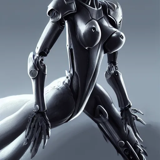 Image similar to realistic detailed stunning anthropomorphic female robot dragon, posing elegantly, sleek streamlined armor and design, high quality, artstation, deviantart, furaffinity