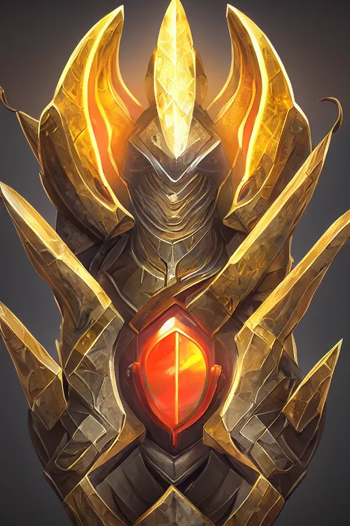 Image similar to shield fantasy epic legends game icon stylized digital illustration radiating a glowing aura global illumination ray tracing hdr fanart arstation by ian pesty and katarzyna da „ bek - chmiel