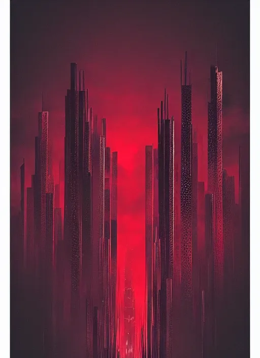 Image similar to dark design poster showing a majestic roman city, black background with very subtle red and purple design elements, powerful, nekro, vito acconci, thin straight lines, dark, glitch art, neo vaporwave, gritty, layout frame, square, trending on artstation