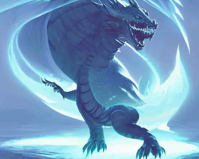 Image similar to ice dragon vector minimalist warcraft, loftis, cory behance hd by jesper ejsing, by rhads, makoto shinkai and lois van baarle, ilya kuvshinov, rossdraws global illumination