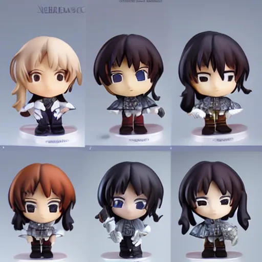 Image similar to face detailing wizard in the style of nendoroid and chibi, eyes in the style of nendoroid