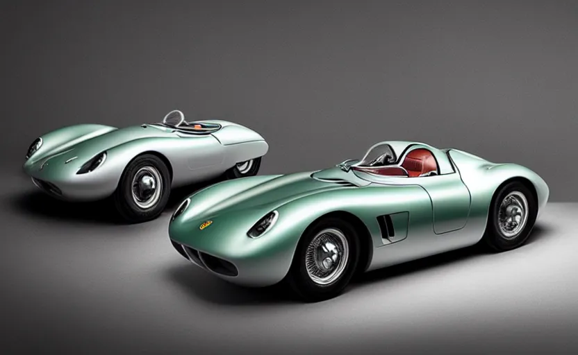 Image similar to “A 2025 Porsche 550 Spyder Concept, studio lighting”