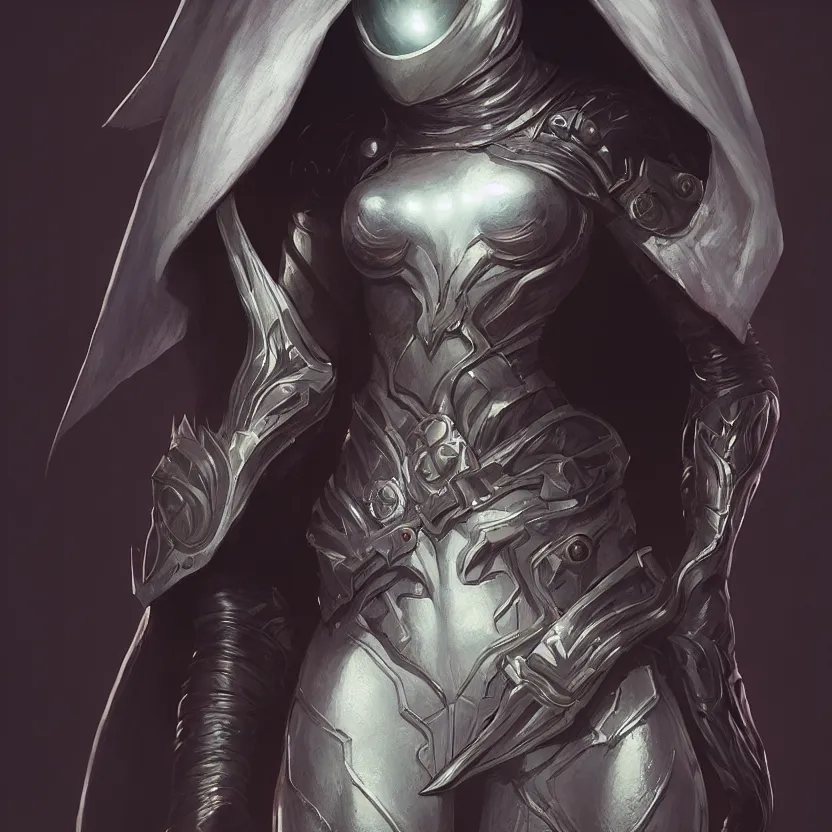 Image similar to female moon knight, hyper detailed, digital art, trending in artstation, cinematic lighting, studio quality, smooth render, unreal engine 5 rendered, octane rendered, art style by klimt and nixeu and ian sprigger and wlop and krenz cushart