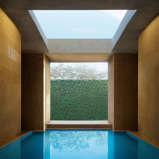 Image similar to infinite pools with tiles over all the walls, the backrooms, liminal space, dreamlike