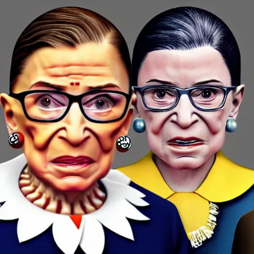 Image similar to ruth bader ginsburg in roblox