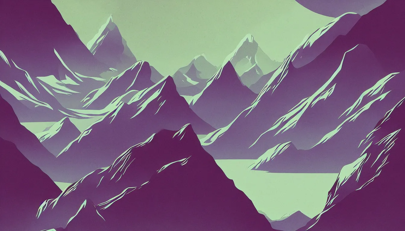 Image similar to Himalayas by Kilian Eng, minimalist, detailed