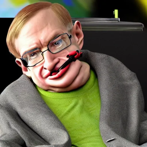 Image similar to stephen hawking shrek