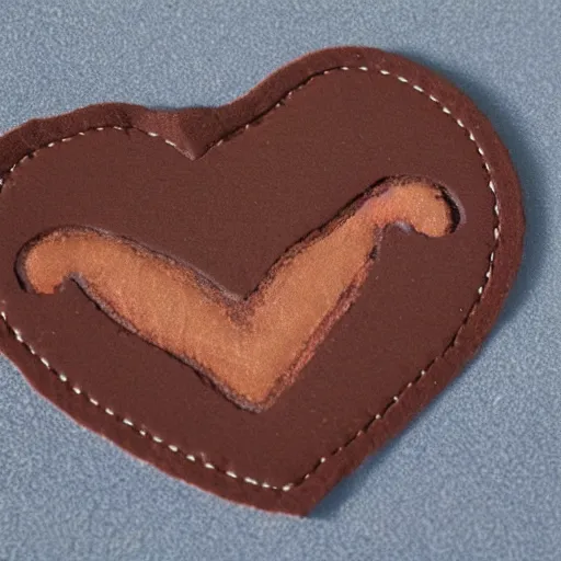 Image similar to a heart shaped brown yorkshire dog in the shape of a heart, chocolate