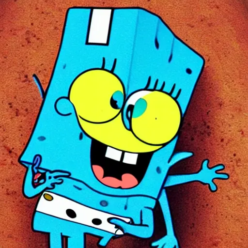 Image similar to blue spongebob