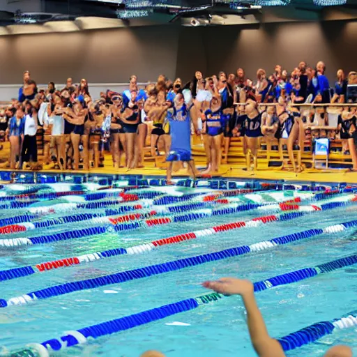 Image similar to college male athletes at swim meet