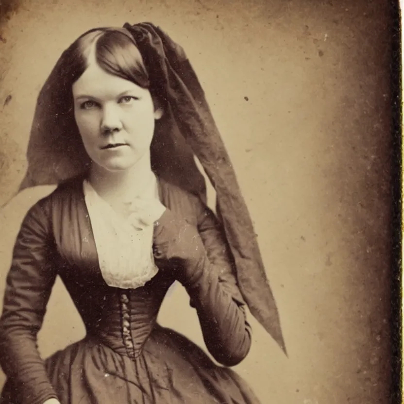 Image similar to amy bruni looking beautiful 1 8 0 0 s vintage photo, candid photo, 8 k,