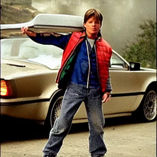 Image similar to Marty McFly in 2000bc