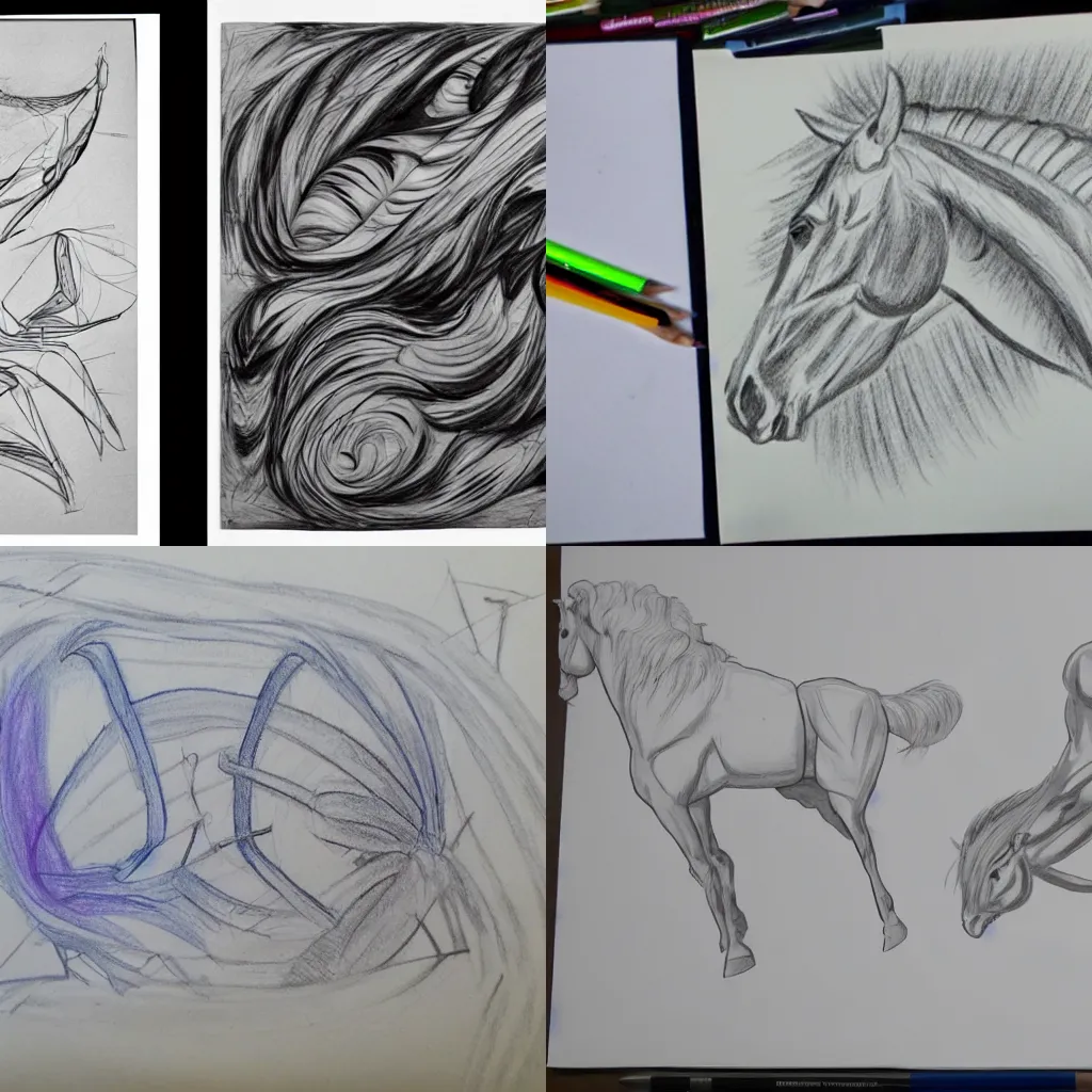 Prompt: Dalle2 vs Stable Diffusion Drawing showdown!