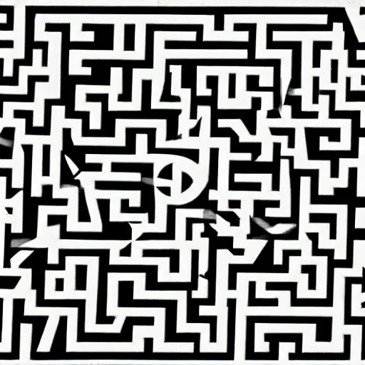Image similar to a maze in the style of MC Escher