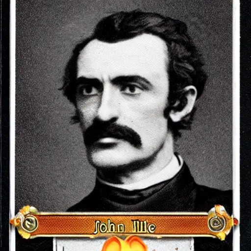 Prompt: John Wilkes Booth on a pokemon card, 4k, Pokemon Card