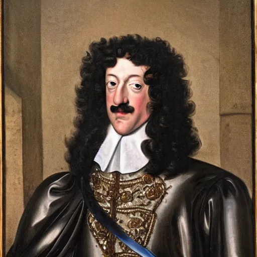 Image similar to Charles II of Spain is Zuckerberg, the last Habsburg ruler of the Facebook Empire, standing portrait by John Closterman, prompt byghee