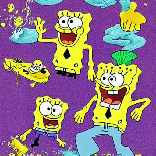 Prompt: Spongebob Squarepants in the style of Junji Ito