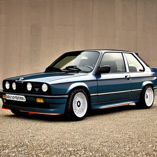 Prompt: bmw e30 in the style of Jean-Honoré Fragonard