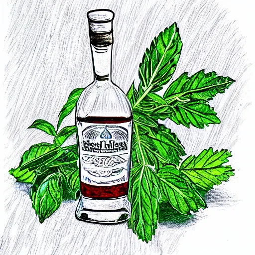 Image similar to Alcohol drawing of multicolor herb