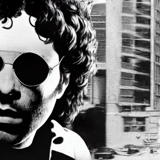 Image similar to Jim Morrison as a GTA loading screen