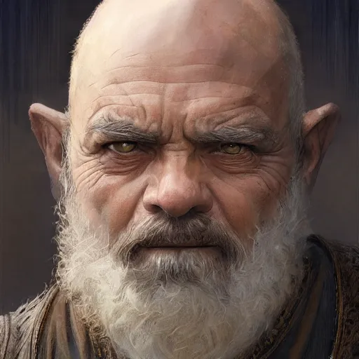 Image similar to the merchant of the east realistic fantasy d & d character, closeup portrait art by donato giancola and greg rutkowski, realistic face, digital art, trending on artstation