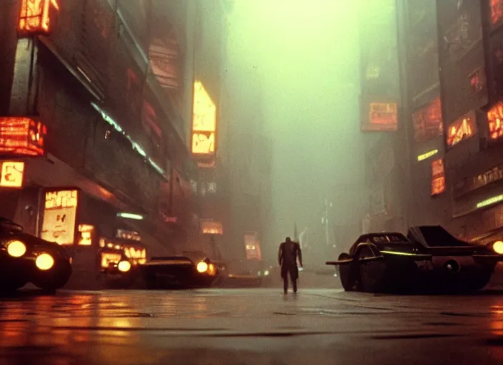 Prompt: scene from the 2012 science fiction film Blade Runner