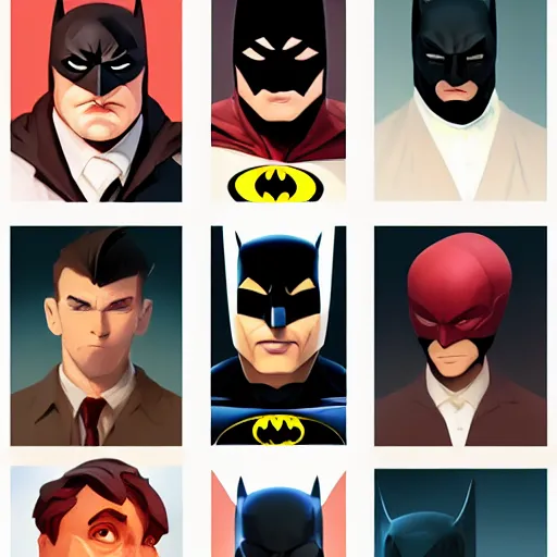 Image similar to face icon stylized minimalist batman, loftis, cory behance hd by jesper ejsing, by rhads, makoto shinkai and lois van baarle, ilya kuvshinov, rossdraws global illumination