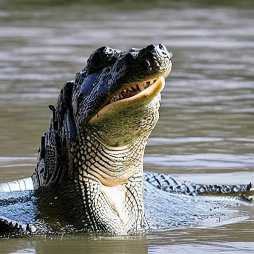 Image similar to electric toothbrush for crocodiles,