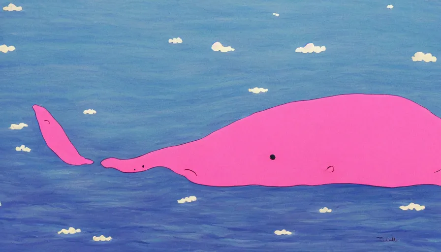 Image similar to a giant pink whale