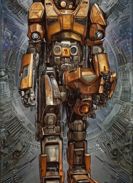 Image similar to chappie robot from thr Chappie movie as God, fantasy, intricate, elegant, highly detailed, digital painting, 4k, HDR, concept art, smooth, sharp focus, illustration, art by alphonse mucha,artgerm, H R Giger